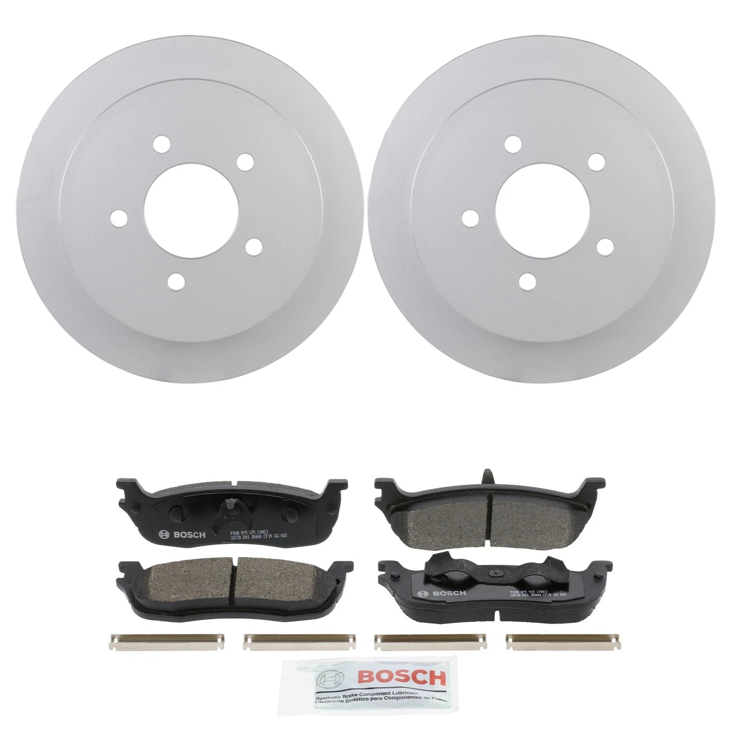Bosch QuietCast Rear Rotors & Ceramic Brake Pad Kit for Ford Expedition (2003–2023)