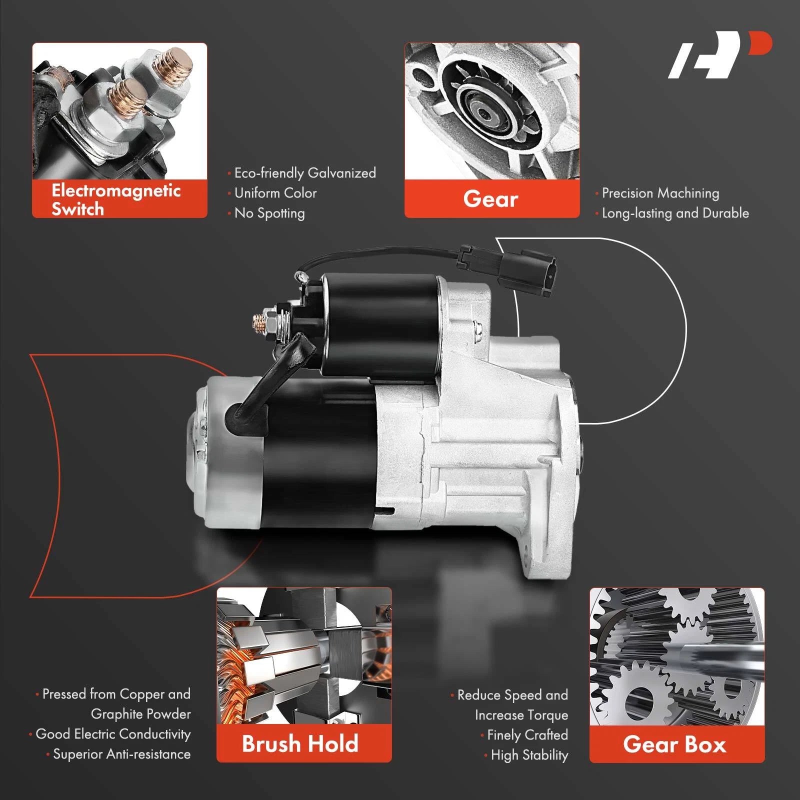 Starter Motor for Nissan Frontier Xterra (1998–2001) 1.4kW 12V