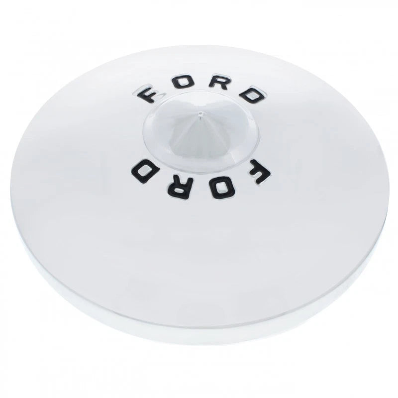Stainless Hubcaps Set of 4 for Ford Car Deluxe Shoe Box (1949–1950)