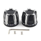 Aluminum Front Cut Axle Nut Cap Covers for Harley Softail Touring Street Glide