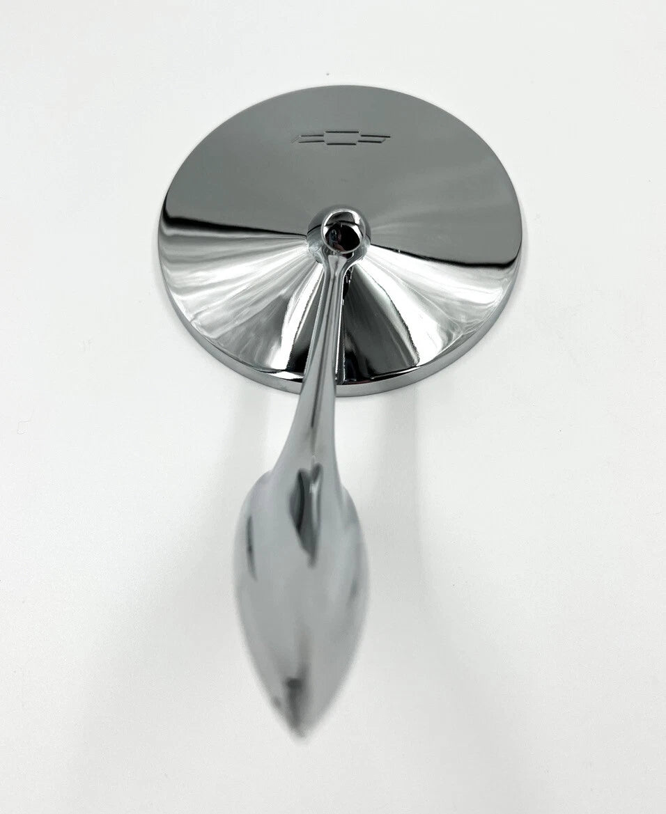 Chrome Round Bowtie Exterior Rear View Mirrors Pair for 1963–1964 Chevy