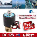 2 Way Solenoid Valve for DC 12V (Water, Air, Gas, Oil)