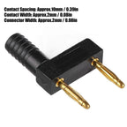 Set of 10 U52 2mm Banana Probe Connectors Gold Plated ABS Black