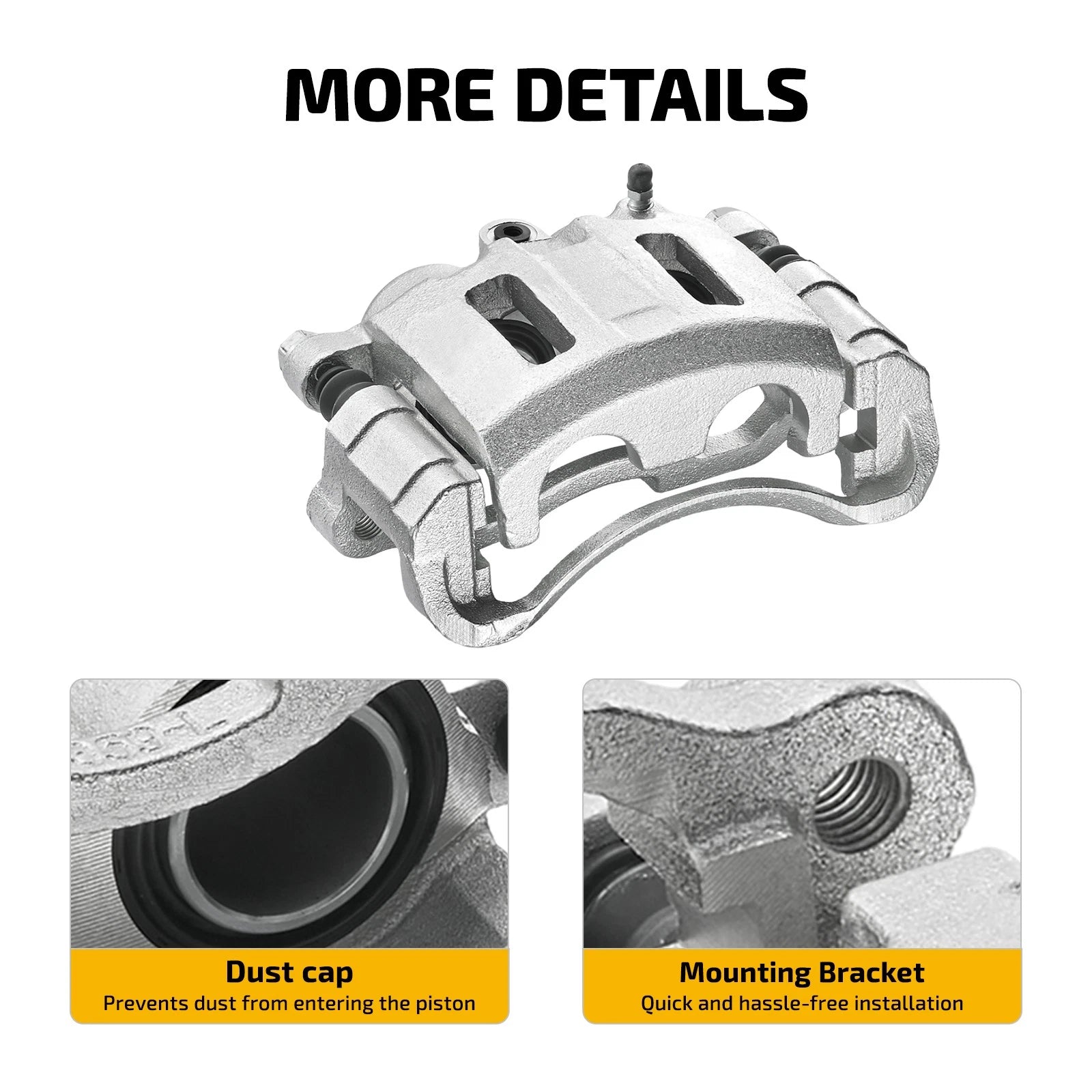2PC Front Brake Calipers with Bracket for GMC Sonoma 1998–2004 Chevrolet S10 1998–2004