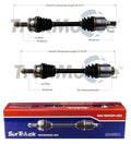 Set of 2 Front CV Axle Shafts for Hyundai Santa Fe, Kia Sorento (2001–2016)