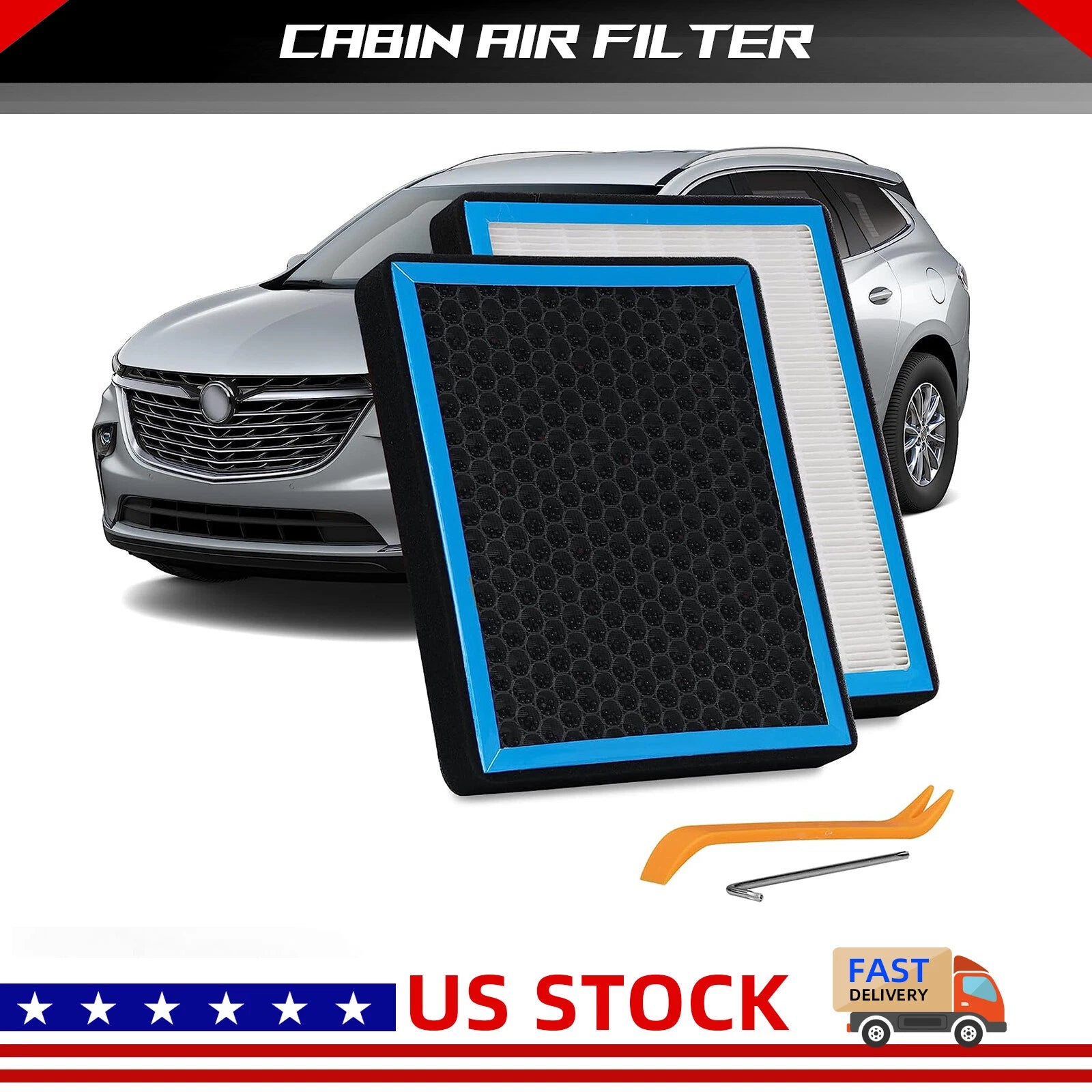 HEPA Cabin Air Filter for Chevrolet Silverado 1500 2019–2022, 2500 2020–2022