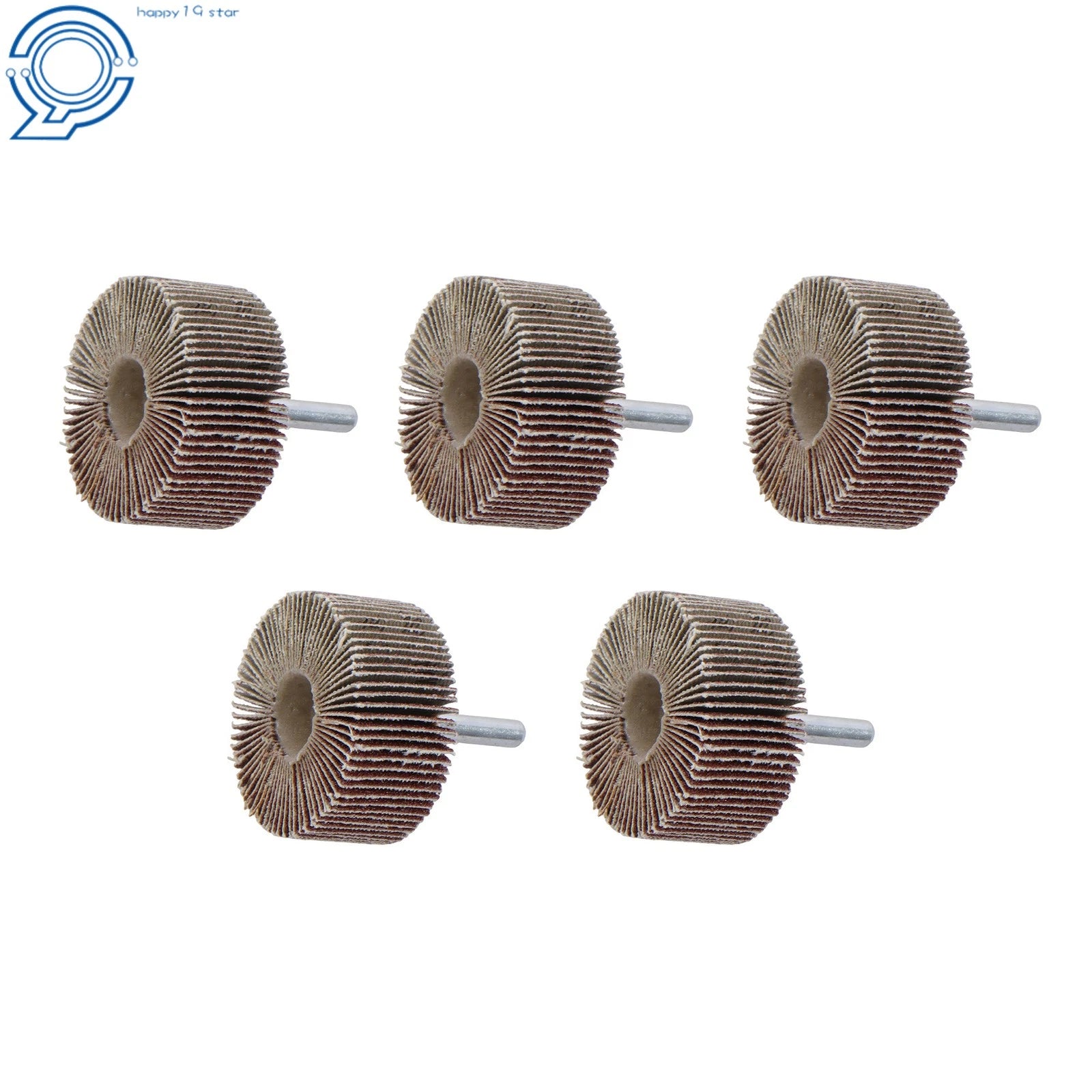Set of 5 Flap Wheels 2" x 1" 120 Grit for Automotive Finishing