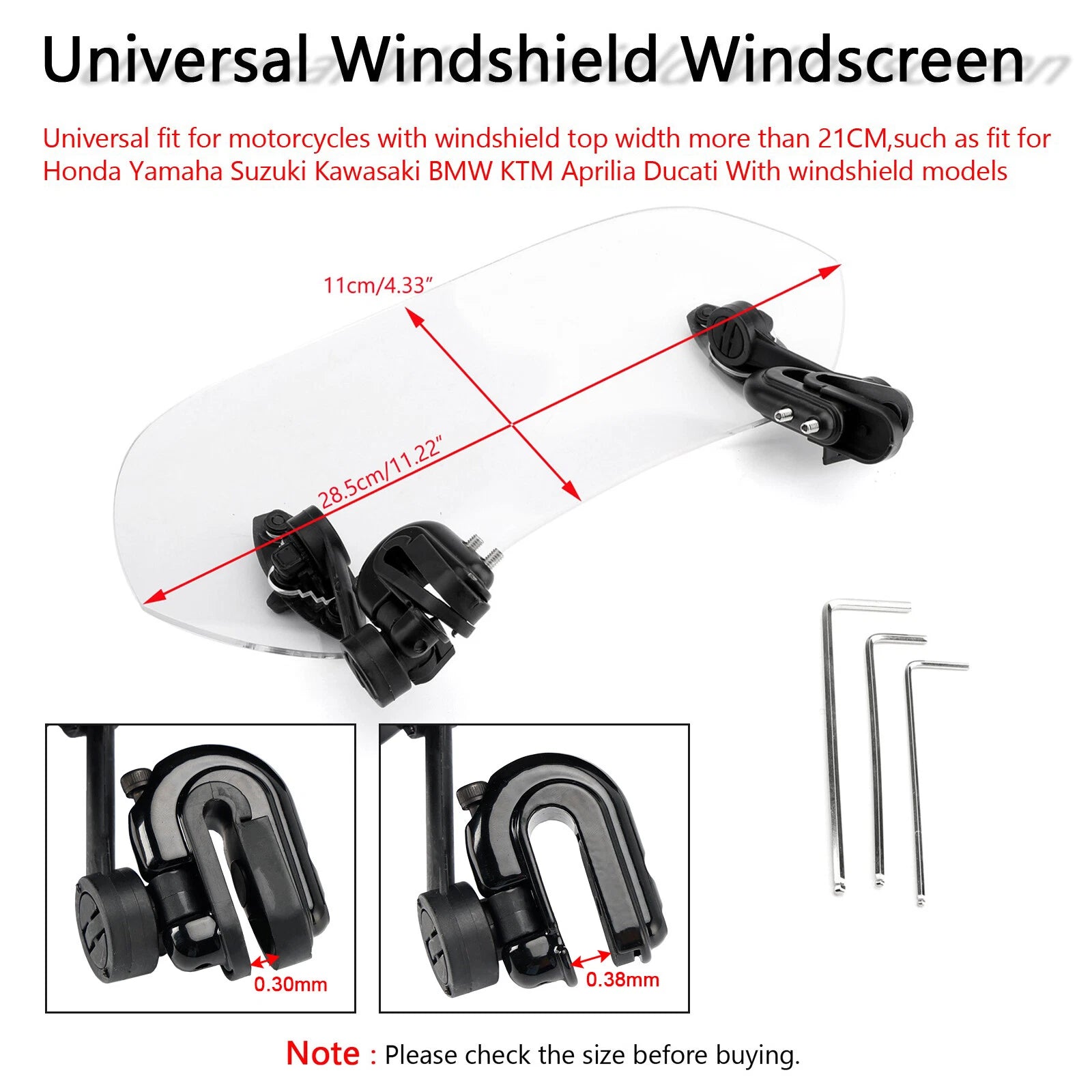 Windshield Extension Spoiler for Motorcycle (T9)