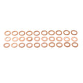 30Pcs M12x1.5 Copper Oil Drain Plug Gasket Seal Washer for Universal Fit
