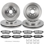 Front Rear Rotors + Ceramic Brake Pads for Cadillac SRX (2010–2016)