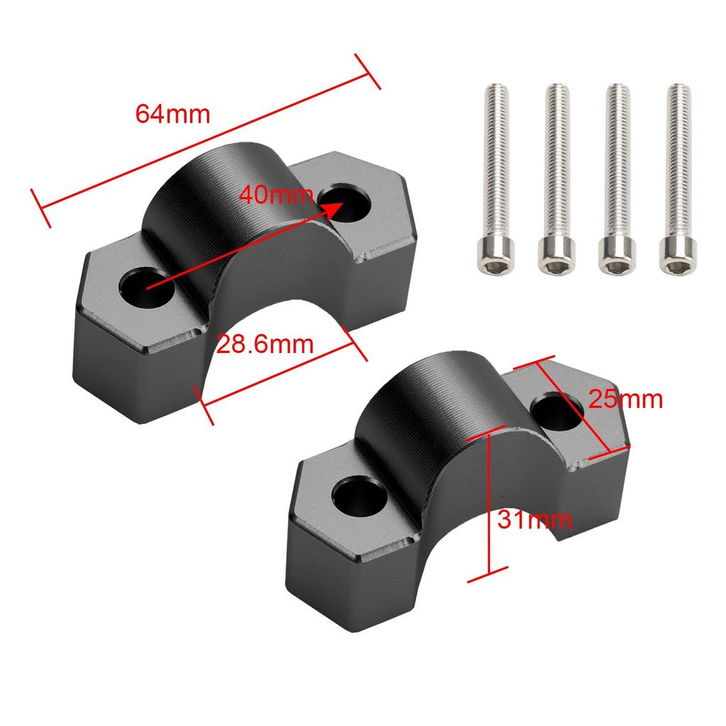 25mm Black Handlebar Risers for BMW F 850 GS / Adventure (2018–2023)