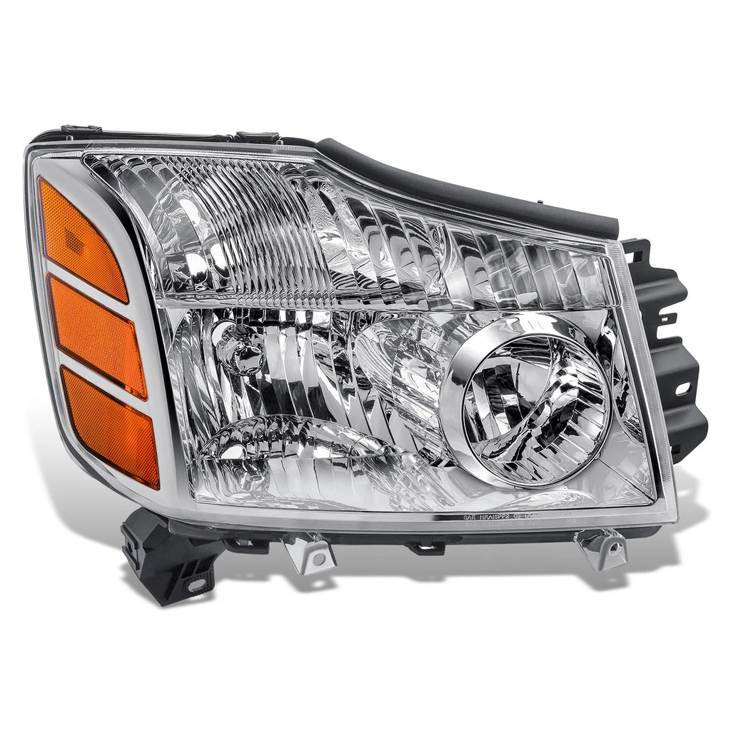 Right Chrome Housing Headlight Lamp for Nissan Armada Pathfinder Titan (2004–2007)