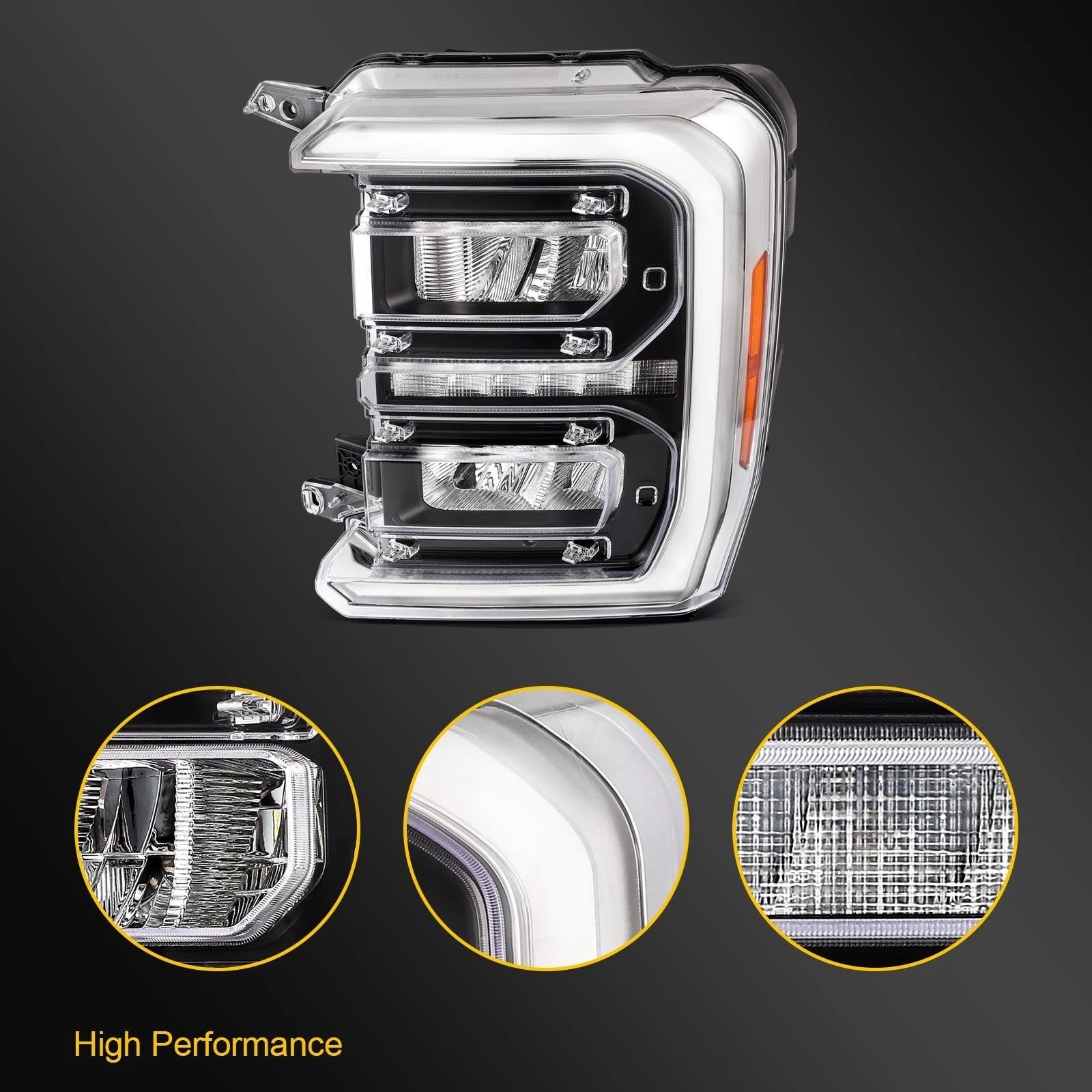Left LED DRL Headlight for Ford F-250 F-350 Super Duty (2023–2025)