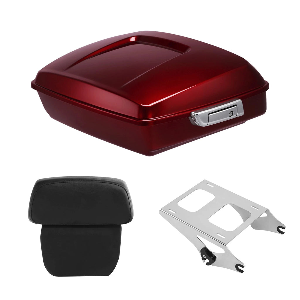 Chopped Trunk Pad Mount Rack for Harley Touring (2014–2026) Velocity Red Sunglo