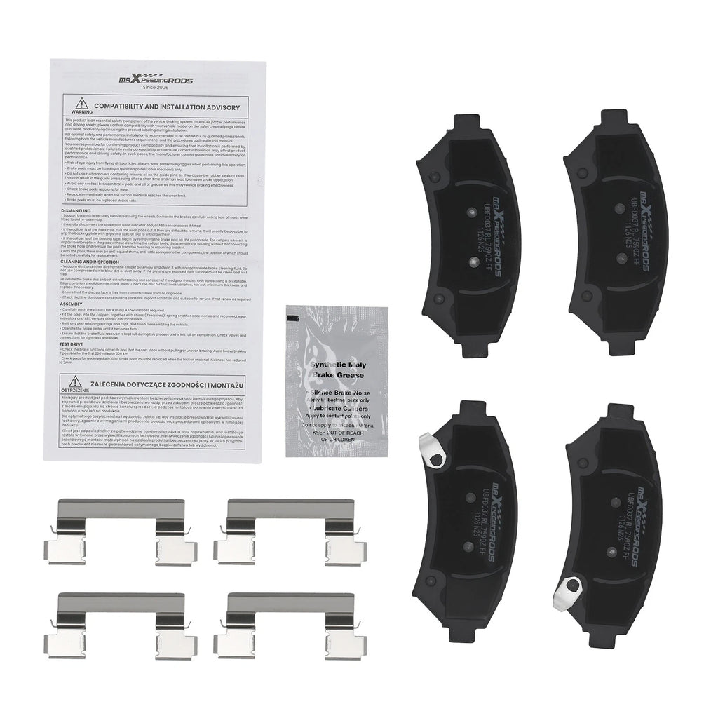 Front Ceramic Brake Pads Set for Cadillac DeVille Eldorado Seville (1997-2005)