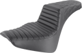 SADDLEMEN Step-Up Seat for Harley Davidson (2014–2023) - Black Tuck-n-Roll