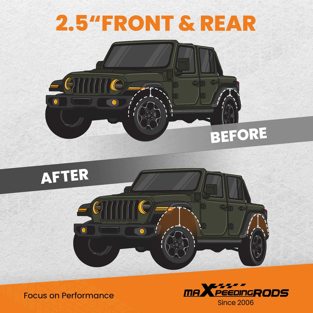 2.5 Inch Lift Kit & Coil Springs for Jeep Wrangler TJ (1997–2006)