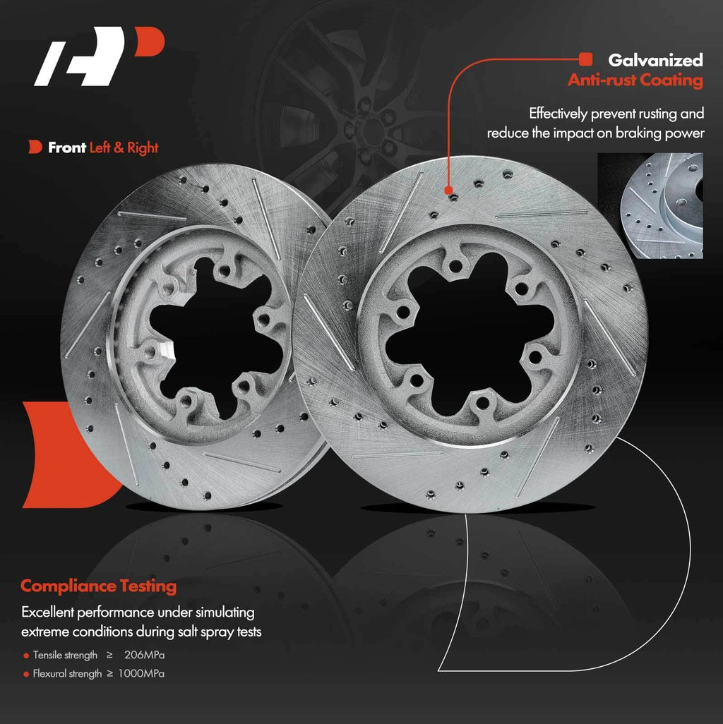 Front Drilled Brake Rotors for Chevy Colorado GMC Canyon (2004–2008)