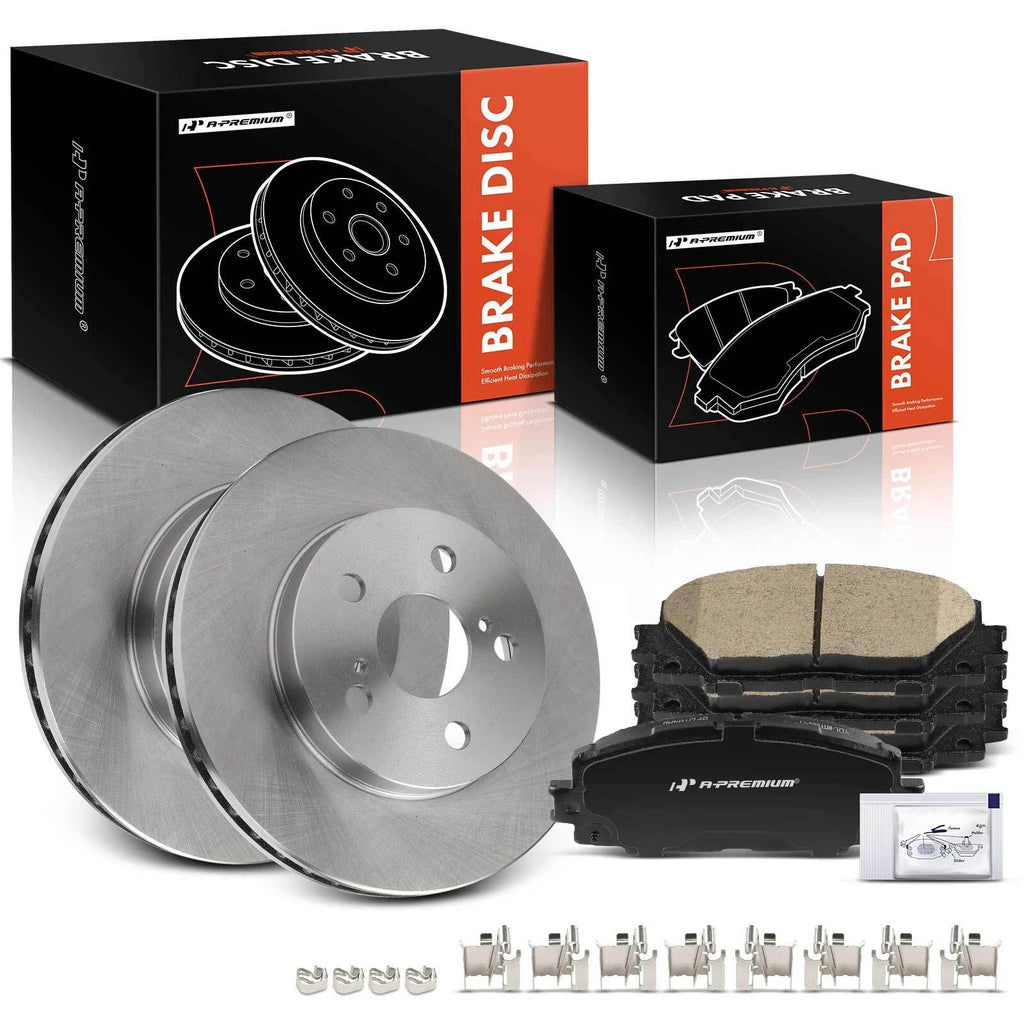 Front Disc Brake Rotor & Ceramic Pad for Toyota Corolla (2020â2022)