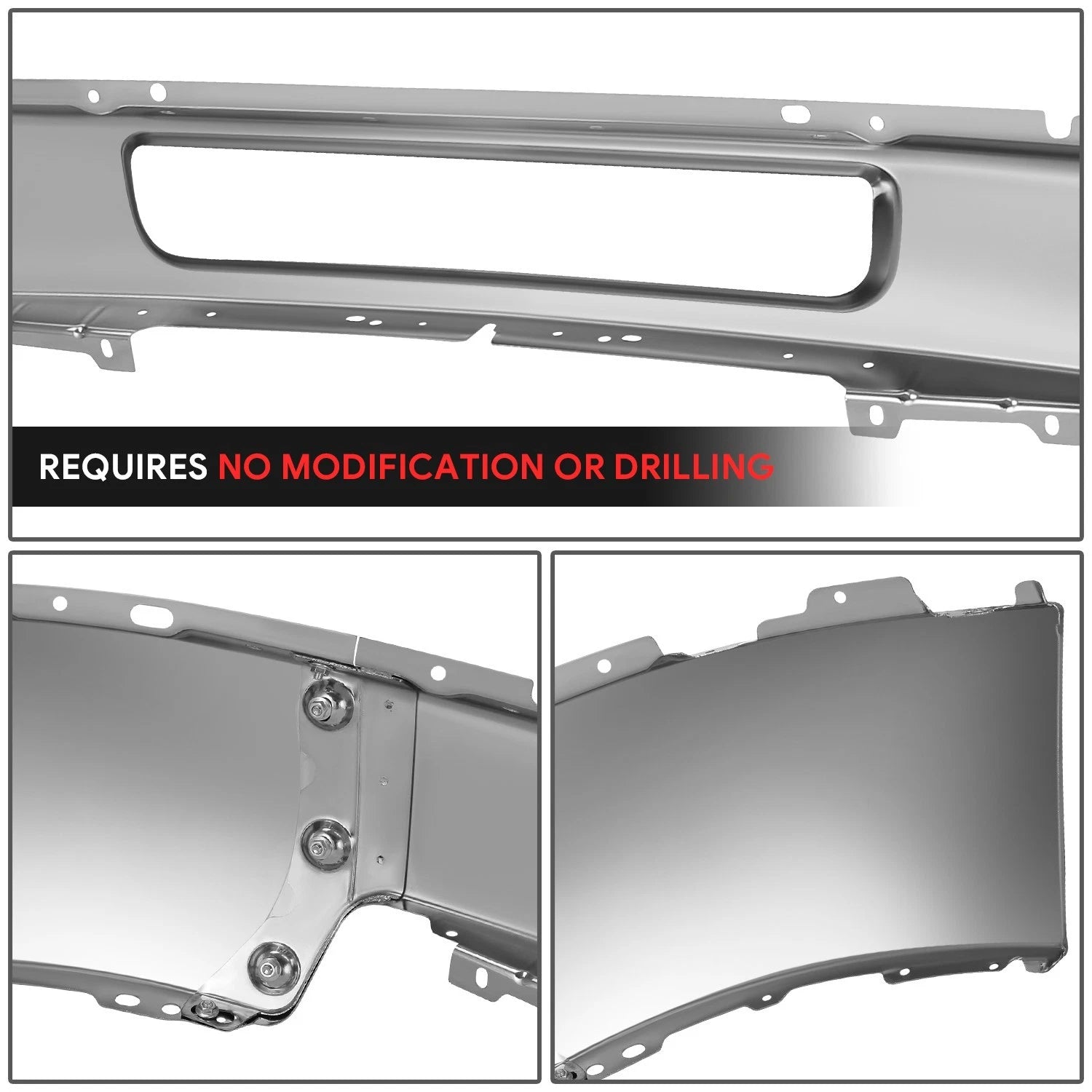 Chrome Front Bumper Face Bar for Silverado 2500 3500 HD (2011–2014)