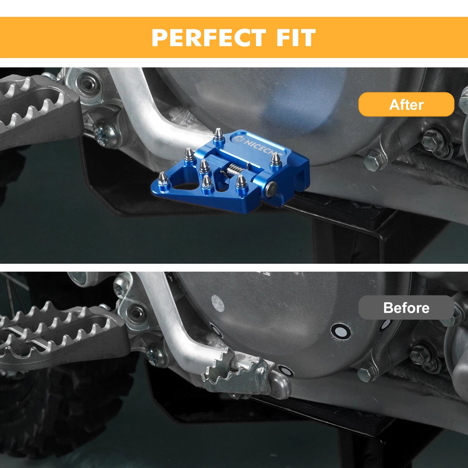 CNC Foldable Brake Pedal Step Plate for Yamaha YZ125 YZ250 (1997–2024)