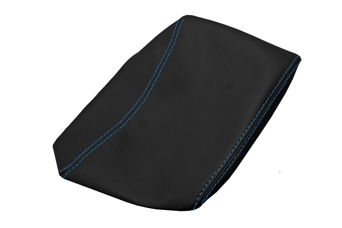 Leather Console Lid Armrest Cover for Acura Integra (1994–2001) Blue Stitch
