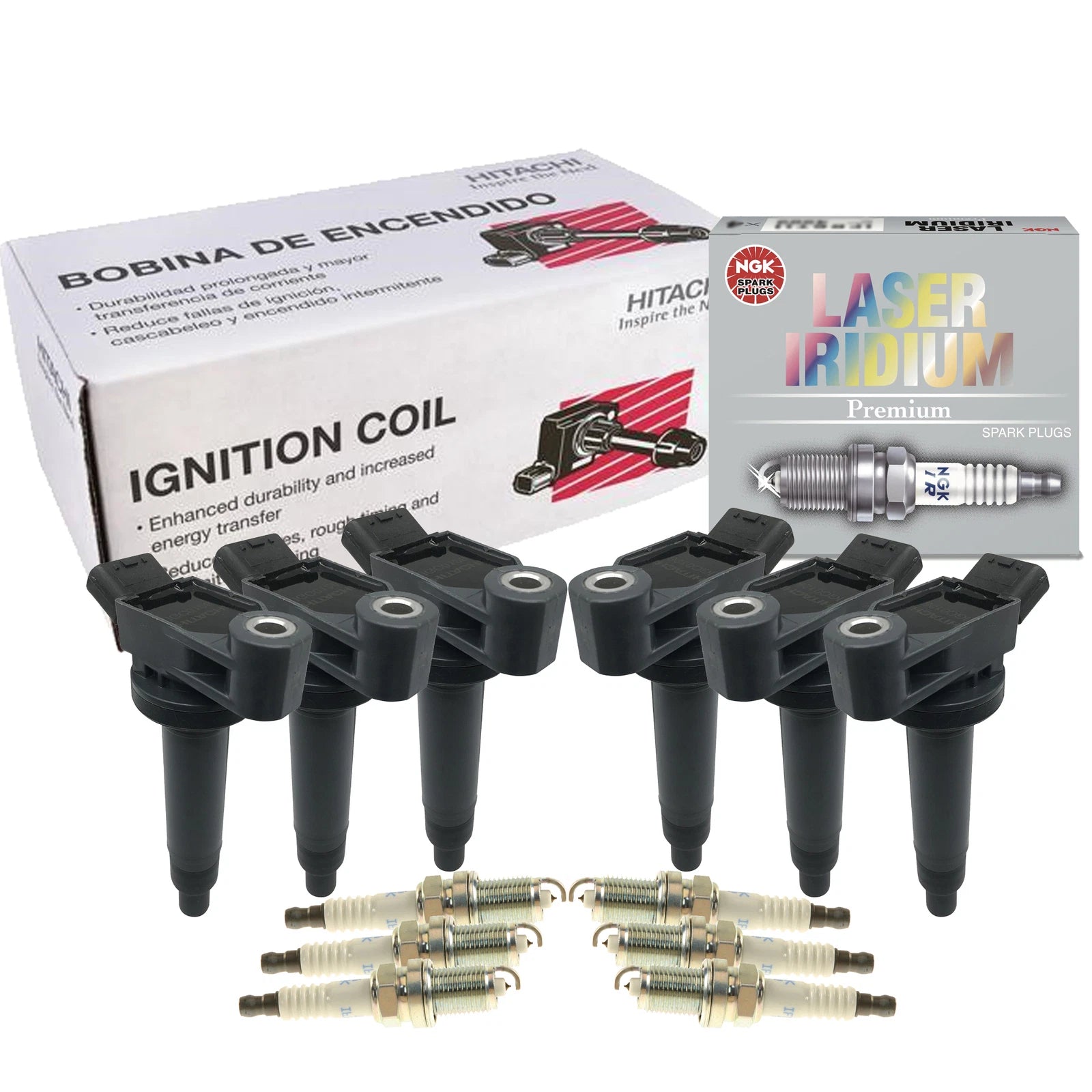 Set of 6 Ignition Coils & 6 NGK Laser Iridium Spark Plugs for Lexus Toyota V6