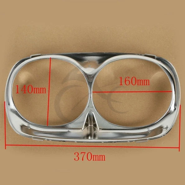 Headlight Bezel Scowl Outer Fairing Extension for Harley Road Glide (1998–2013) Chrome