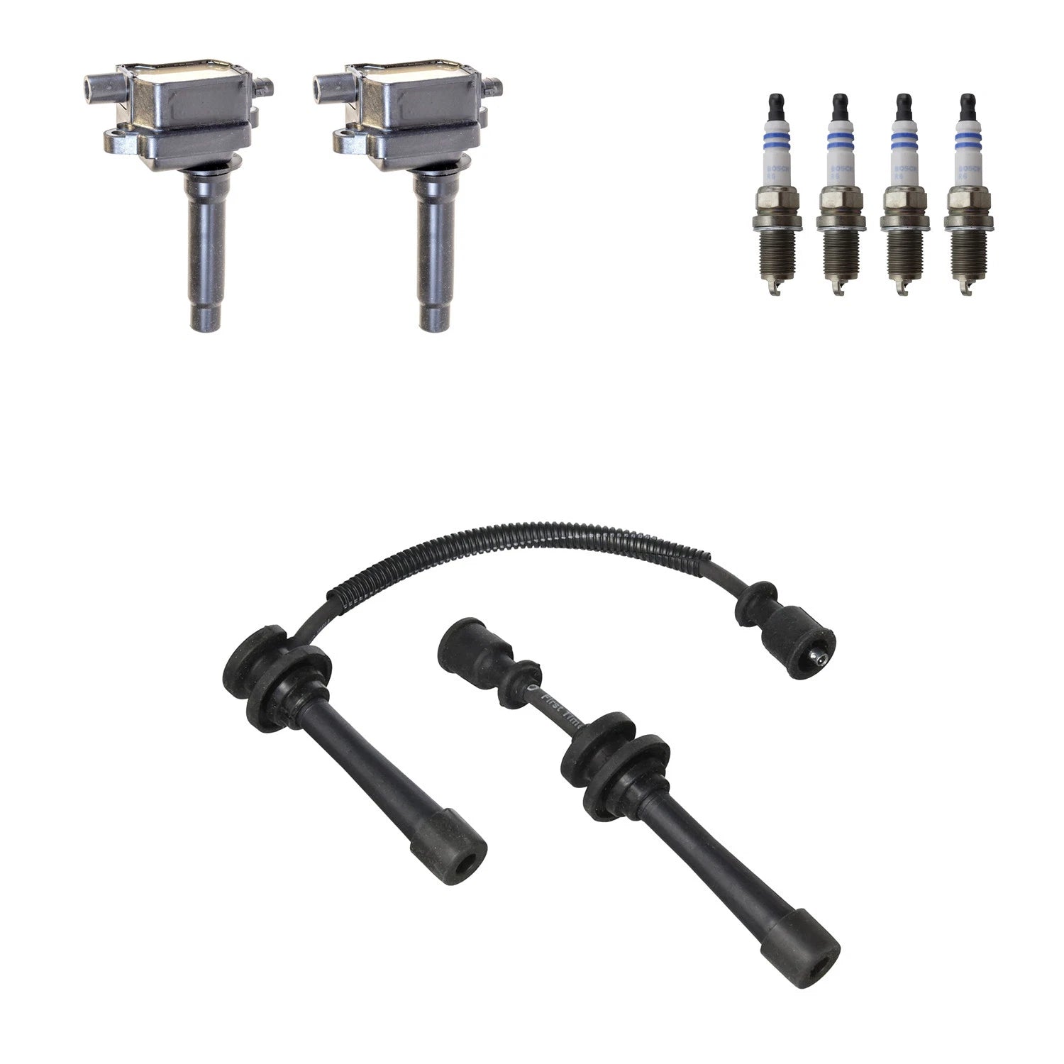 Set of 2 Ignition Coils & 4 Spark Plugs for Kia Sportage L4 (2011–2016)