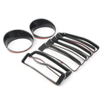 Black Front Grill Insert Headlight Trim Covers for Jeep Wrangler JL (2018)