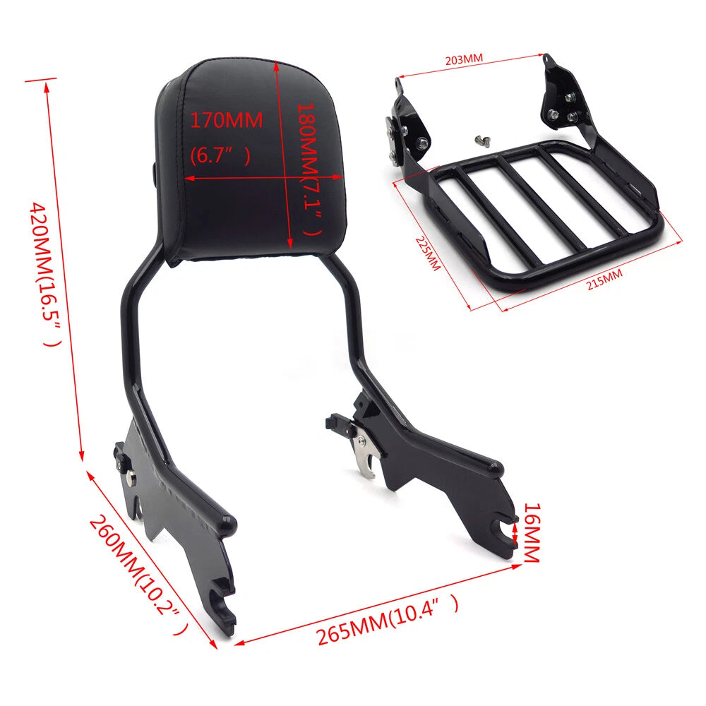 Holdfast Sport Luggage Rack Sissy Bar for Harley FLDE FLHC FLHCS (2018–Later)