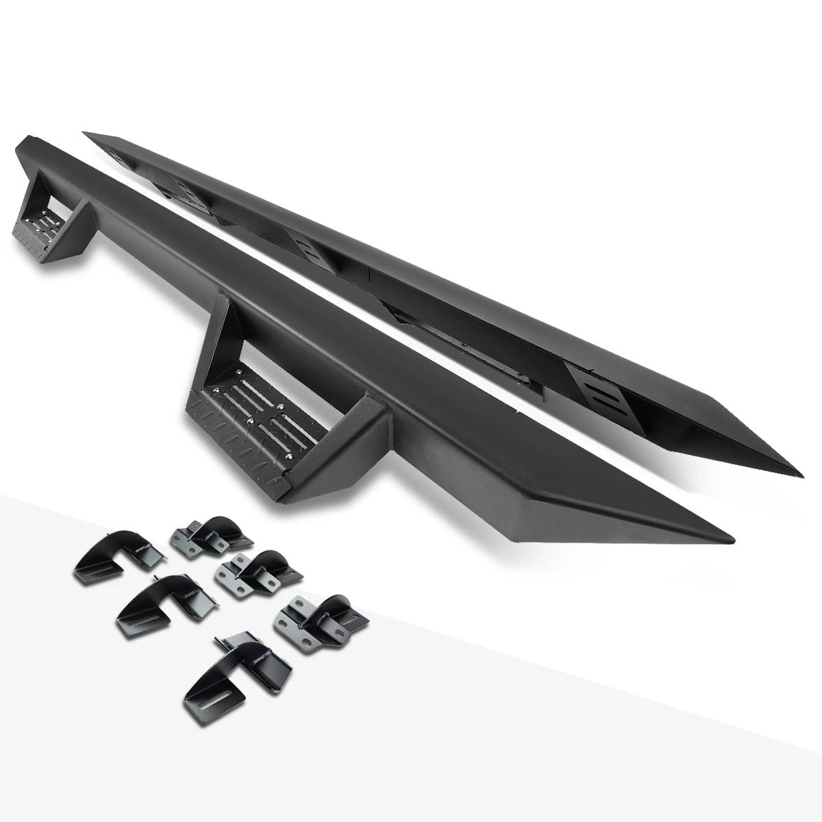 3" Nerf Bar Running Board with Down Step Pad for Ford F150/Super Duty (2015–2020)