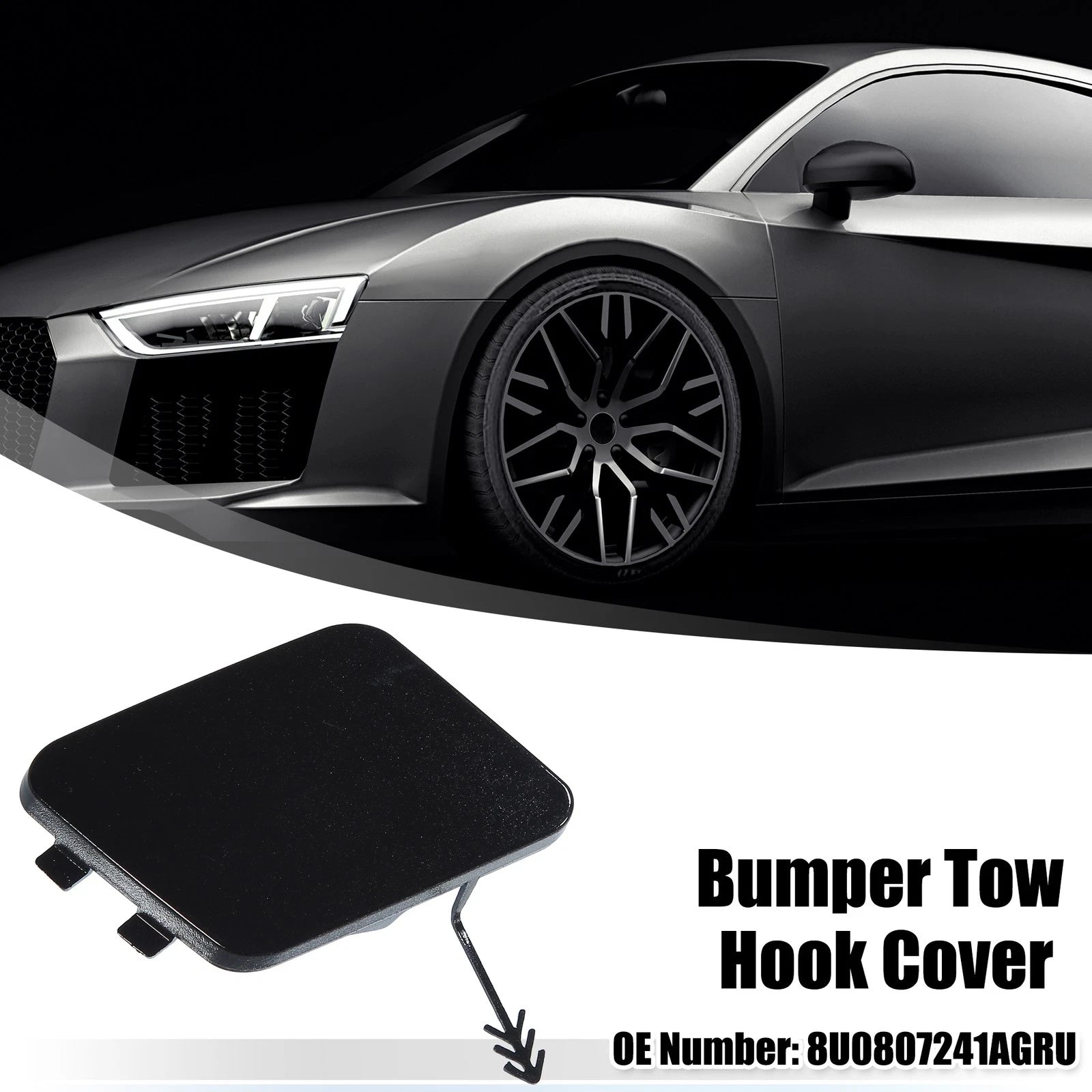 Tow Hook Cover for Audi Q3 (2015–2021) Black