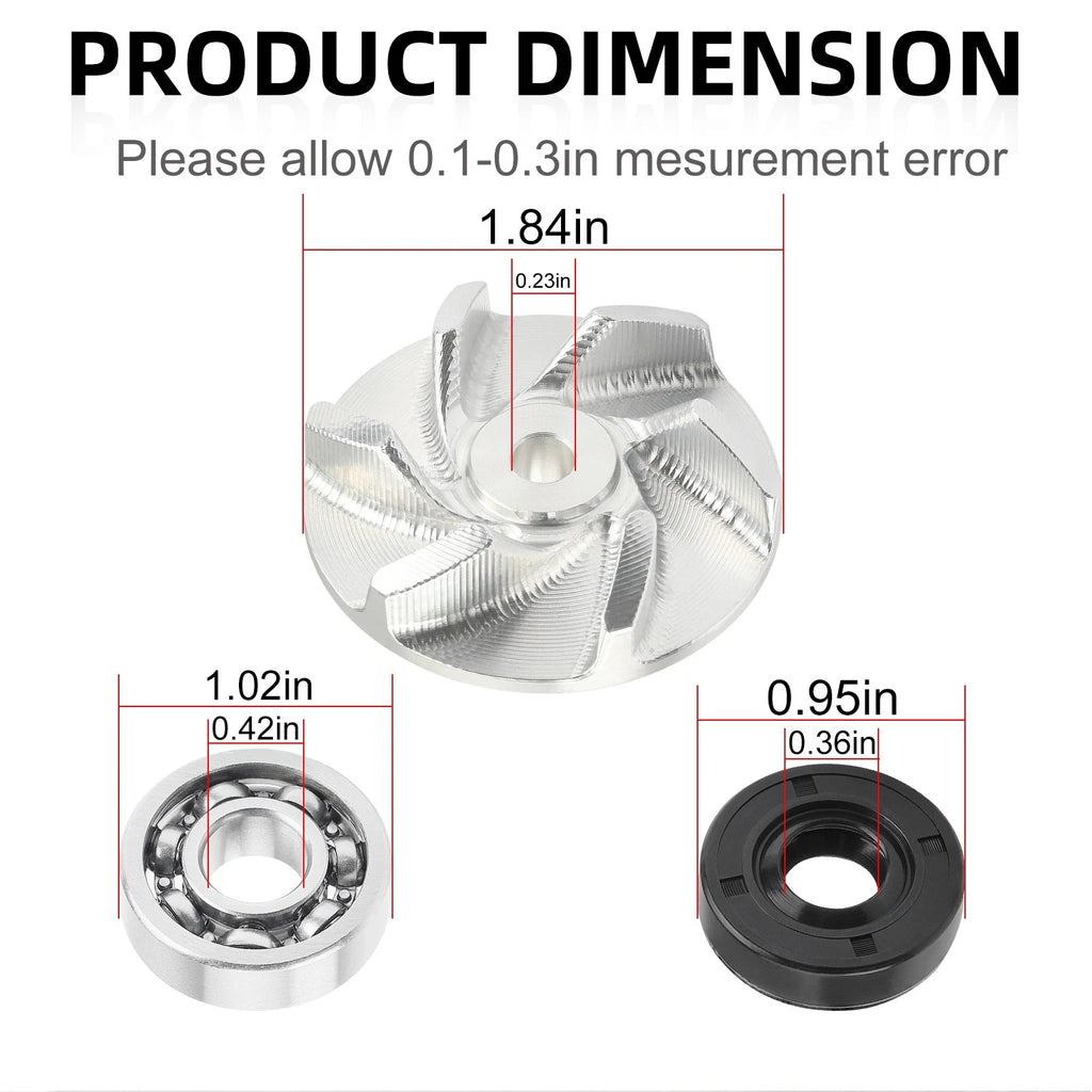 Water Pump Impeller Gasket Bearing & Seal for Polaris Xpress 400 400L (1996–1997)