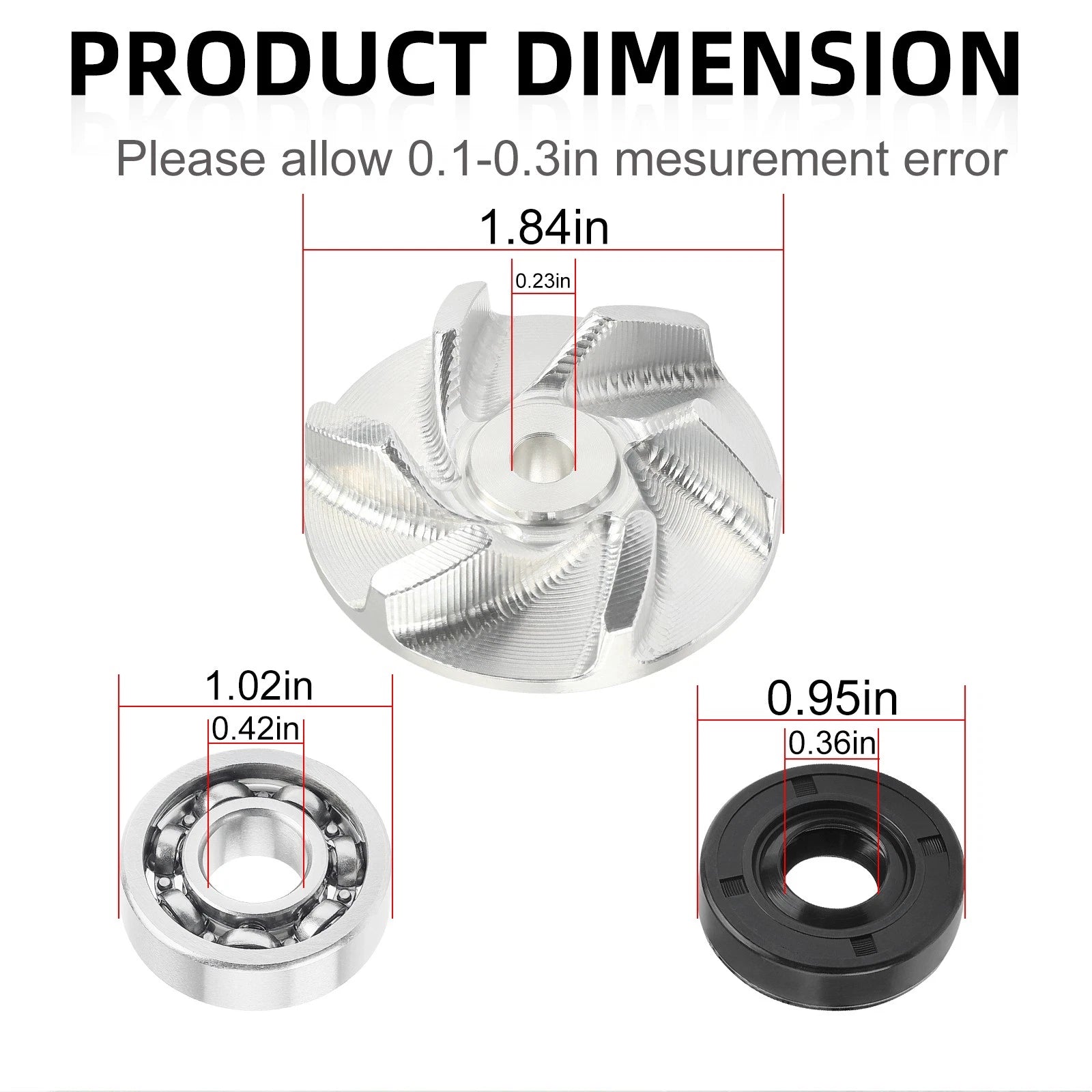 Water Pump Impeller Gasket Bearing & Seal for Polaris Xpress 400 400L (1996–1997)