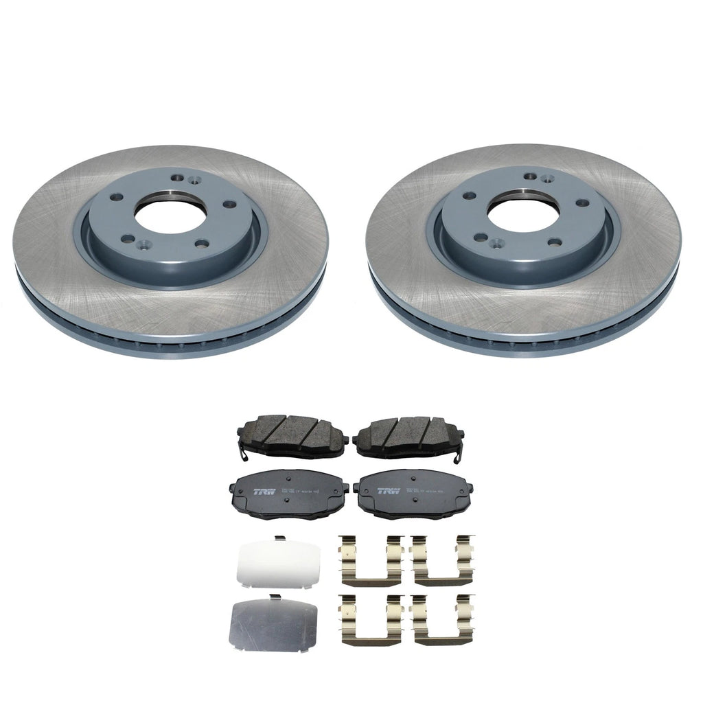 Front Rotors & TRW Pro Ceramic Brake Pads Kit for Kia Forte Koup (2010–2016)