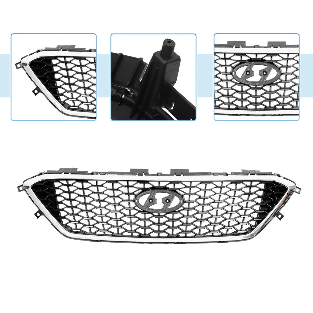Front Hood Bumper Grille for Hyundai Sonata (2011–2014) No.86350C1000