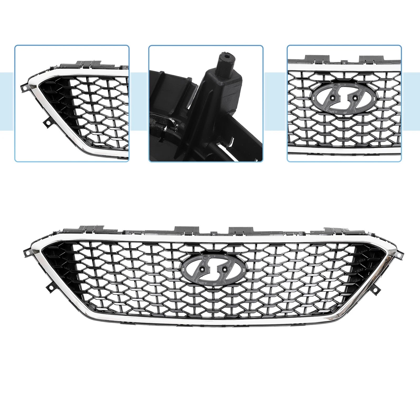 Front Hood Bumper Grille for Hyundai Sonata (2011–2014) No.86350C1000
