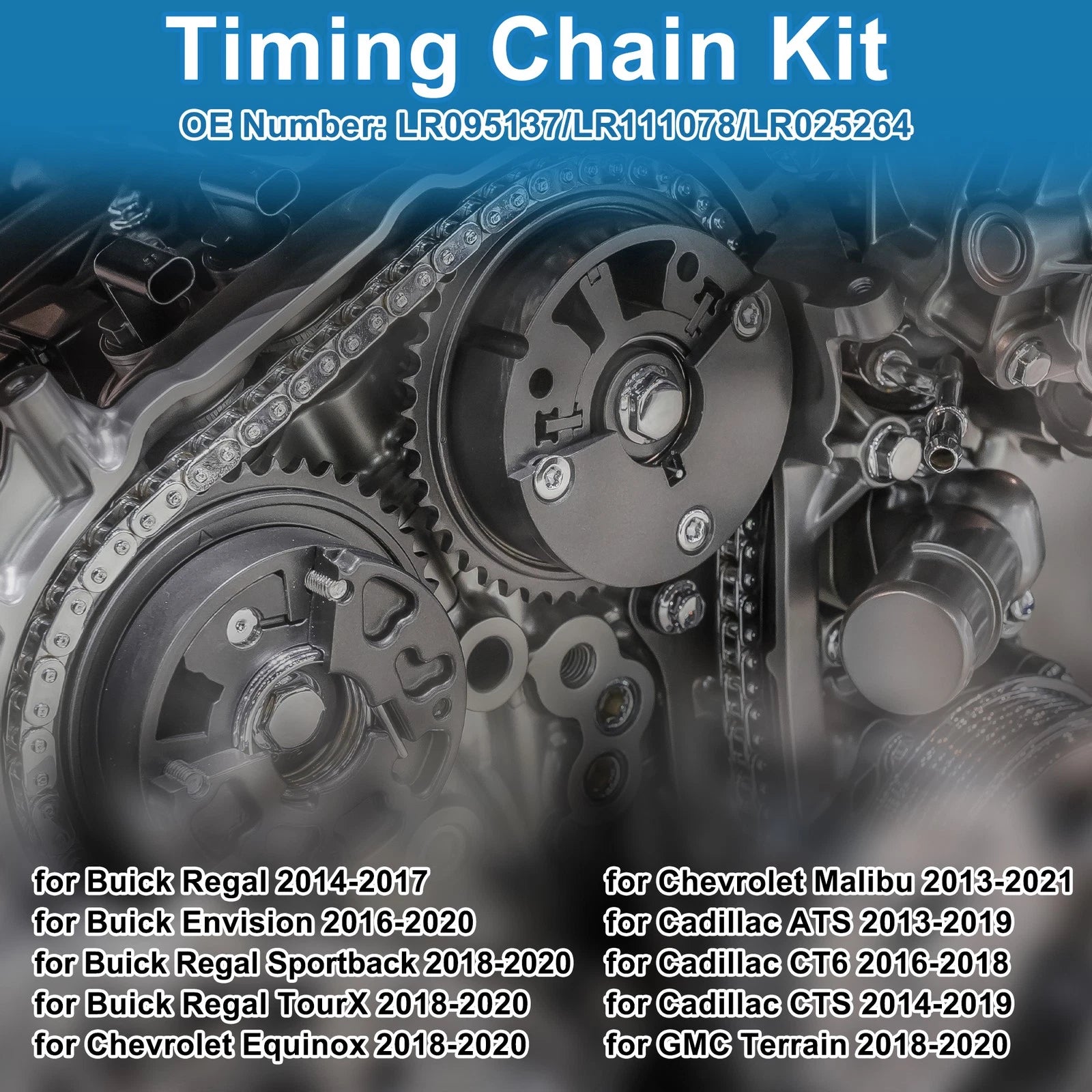 Timing Chain Kit Set for Chevrolet Equinox Traverse Camaro Malibu (2005–2020) No.12627107