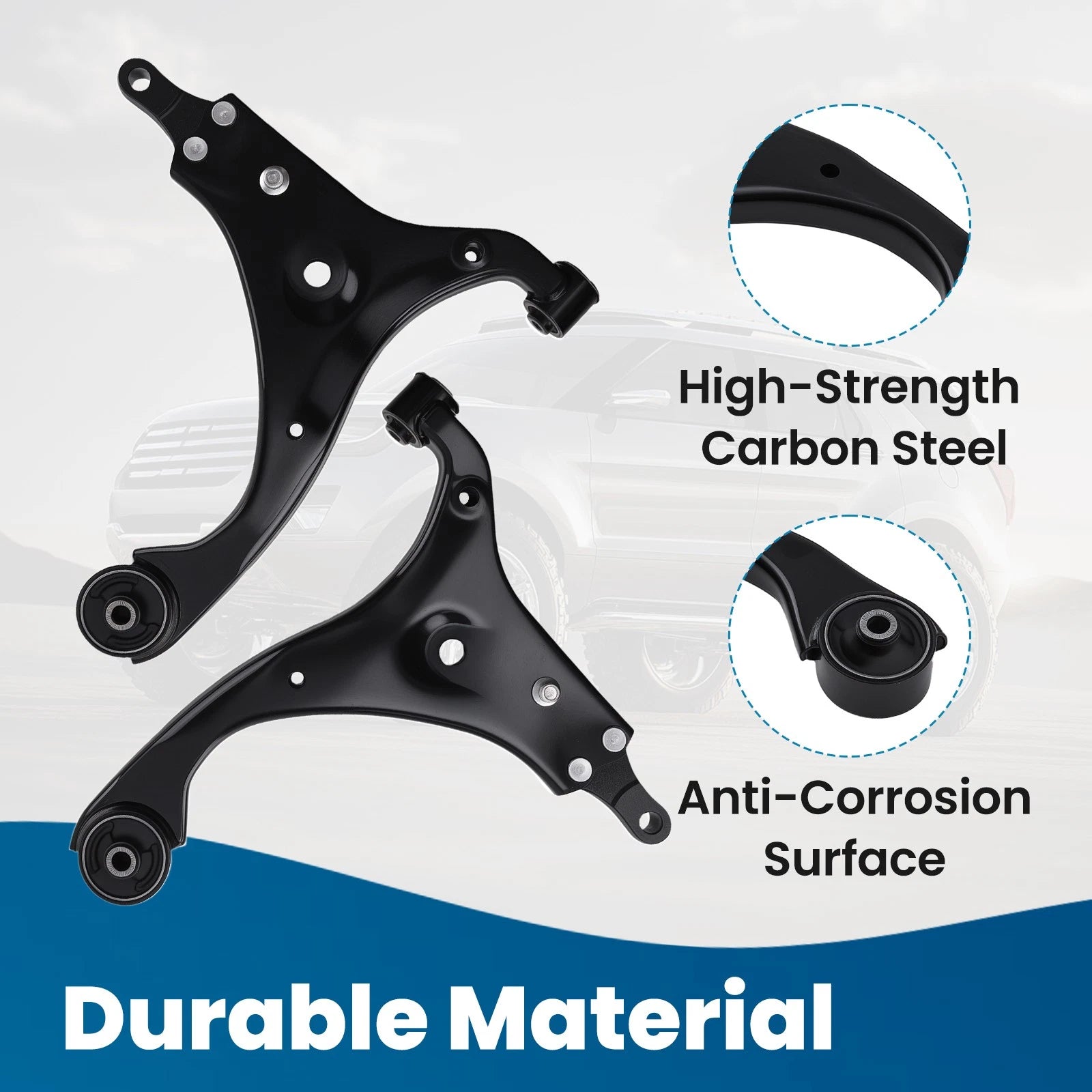 Front Lower Control Arm w/Ball Joint Sway Bar for Hyundai Elantra (2009–2012)