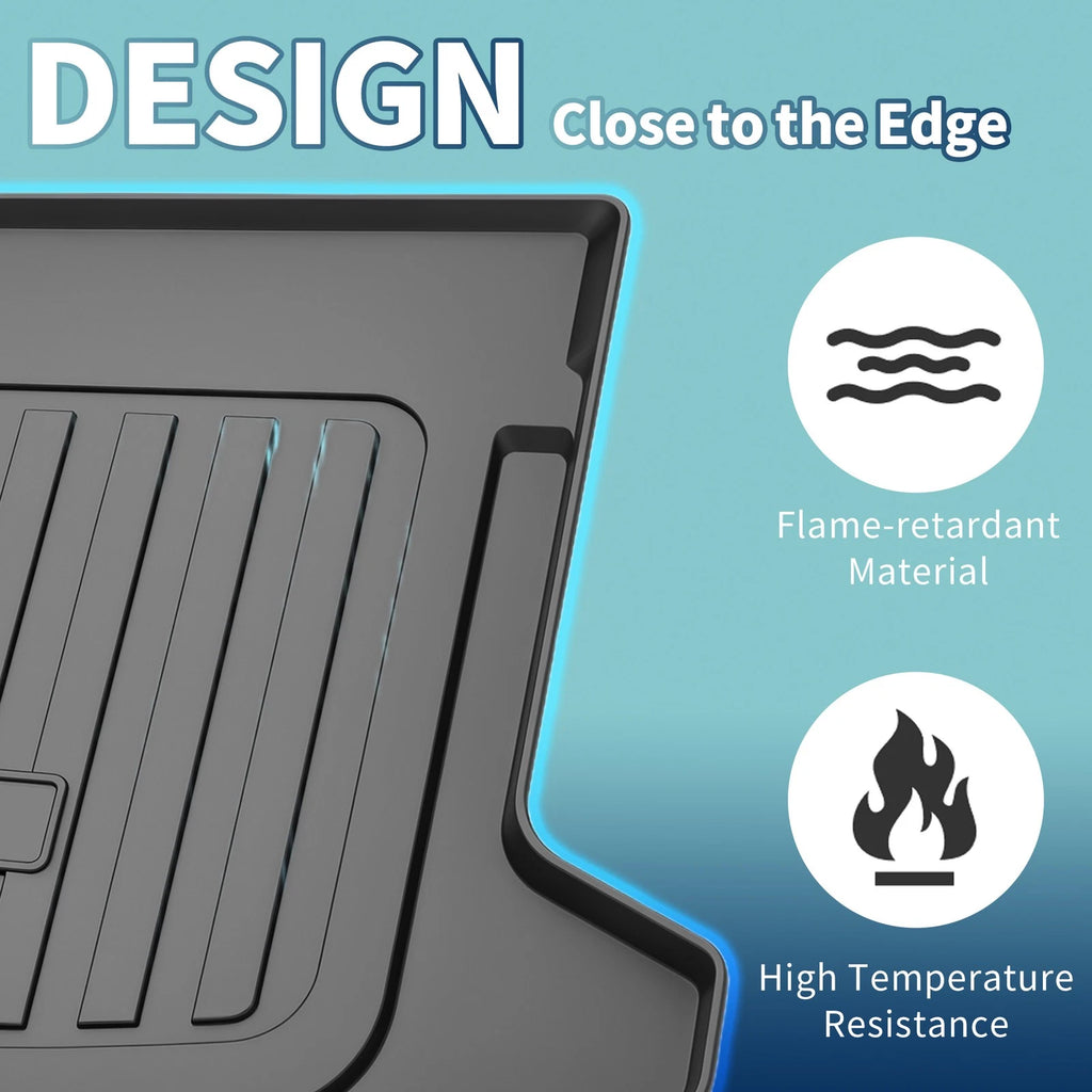 Flat Face Cargo Liner Rear Trunk Mat for Kia Niro (2023–2025) TPE 1 Pc