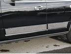 4pc Luxury FX Stainless Upper Rocker Panels for 2015-2017 Ford Expedition 4dr