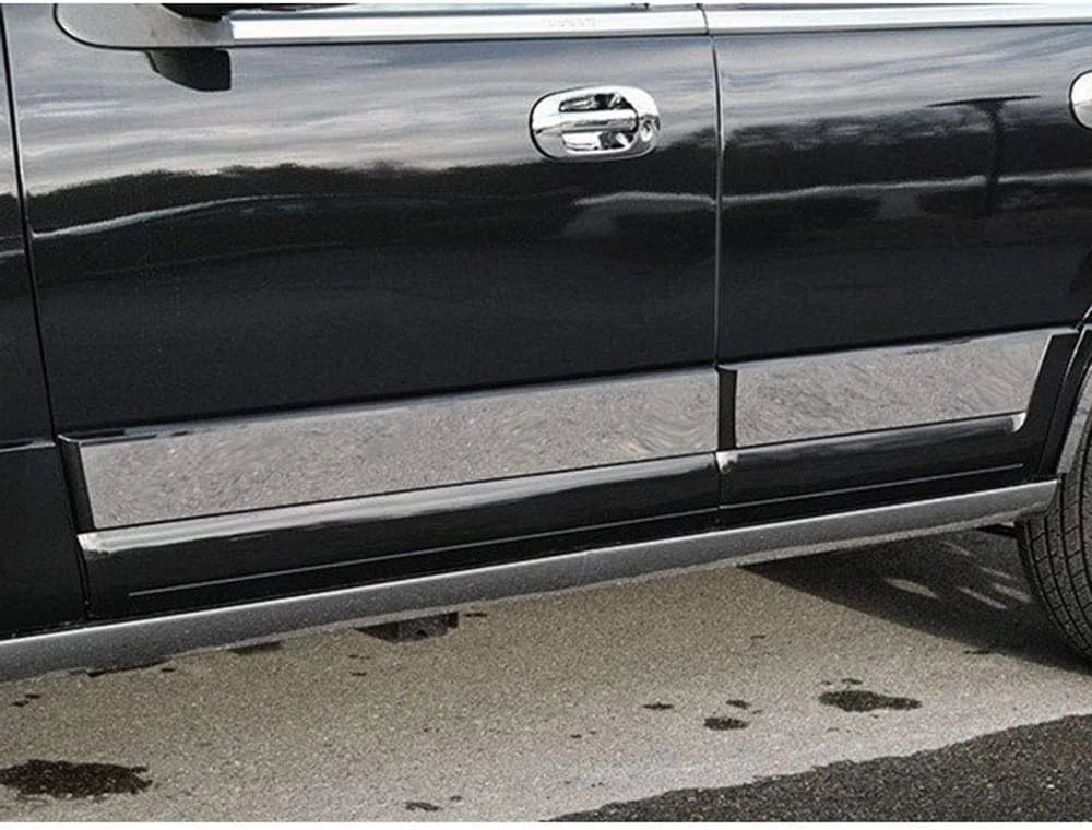 4pc Luxury FX Stainless Upper Rocker Panels for 2015-2017 Ford Expedition 4dr