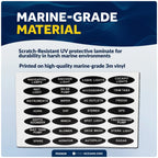 28 Pcs Boat Switch Panel Labels for Five Oceans FO3929