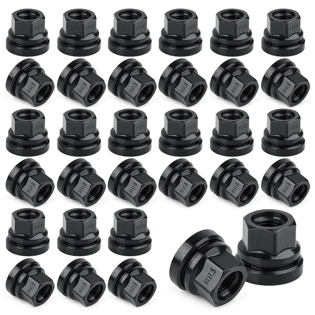 Set of 32 Replacement Lug Nuts for Ford F250 F350 (2003–2023) 14x1.5