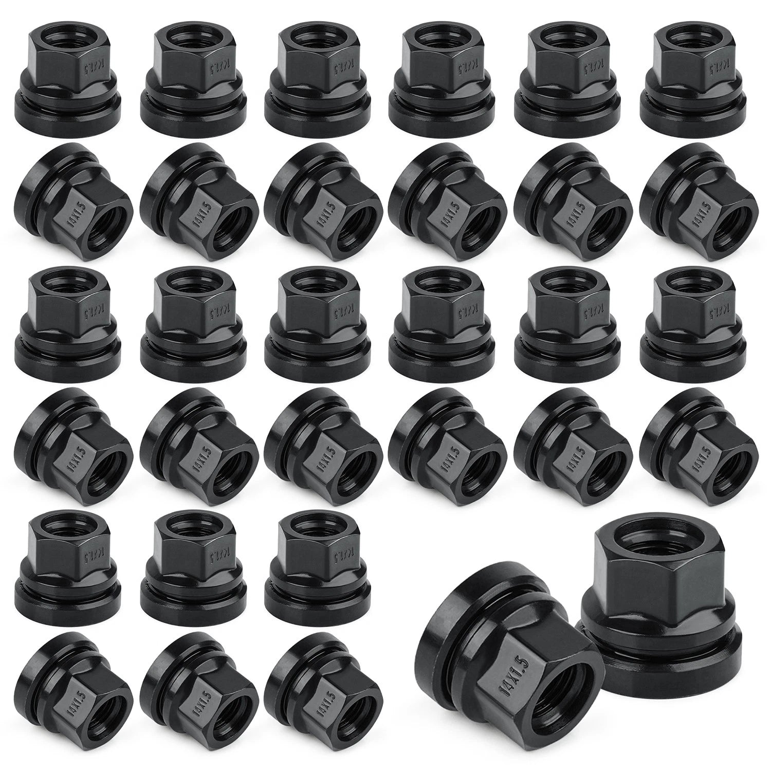 Set of 32 Replacement Lug Nuts for Ford F250 F350 (2003–2023) 14x1.5
