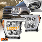 Switchback LED DRL Dual Projector Headlights for Ford F-150 (2021–2023)
