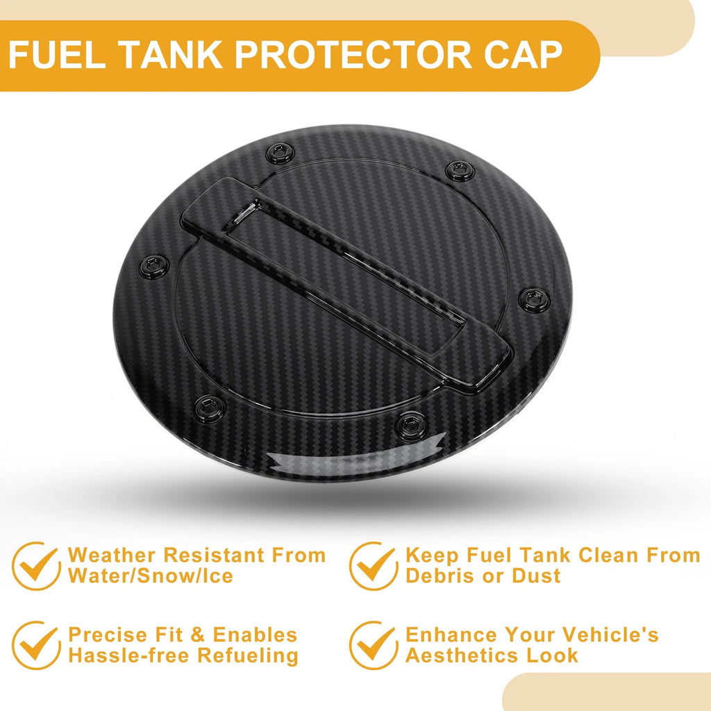 Fuel Tank Door Cap for Dodge Ram (2023–2025) Carbon Fiber Black
