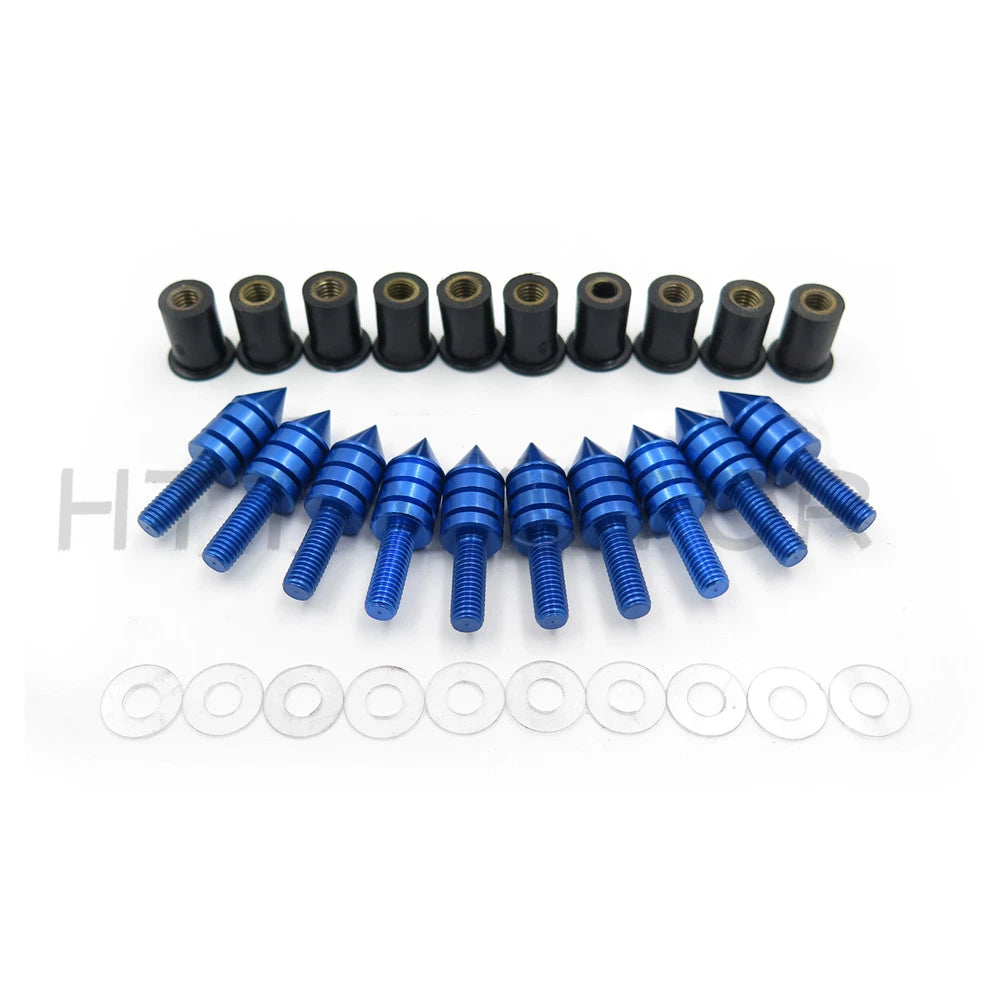 10X Windscreen Windshield Bolts Screw Kit for Honda Suzuki Yamaha Kawasaki