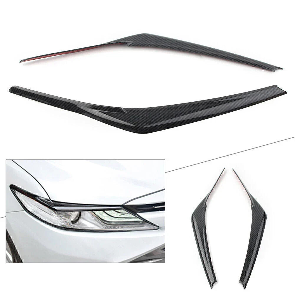 Black Headlight Eyebrow Trim for Toyota Camry SE XSE (2018-2024)